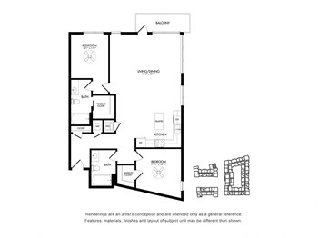 2H w/ Balcony floor plan